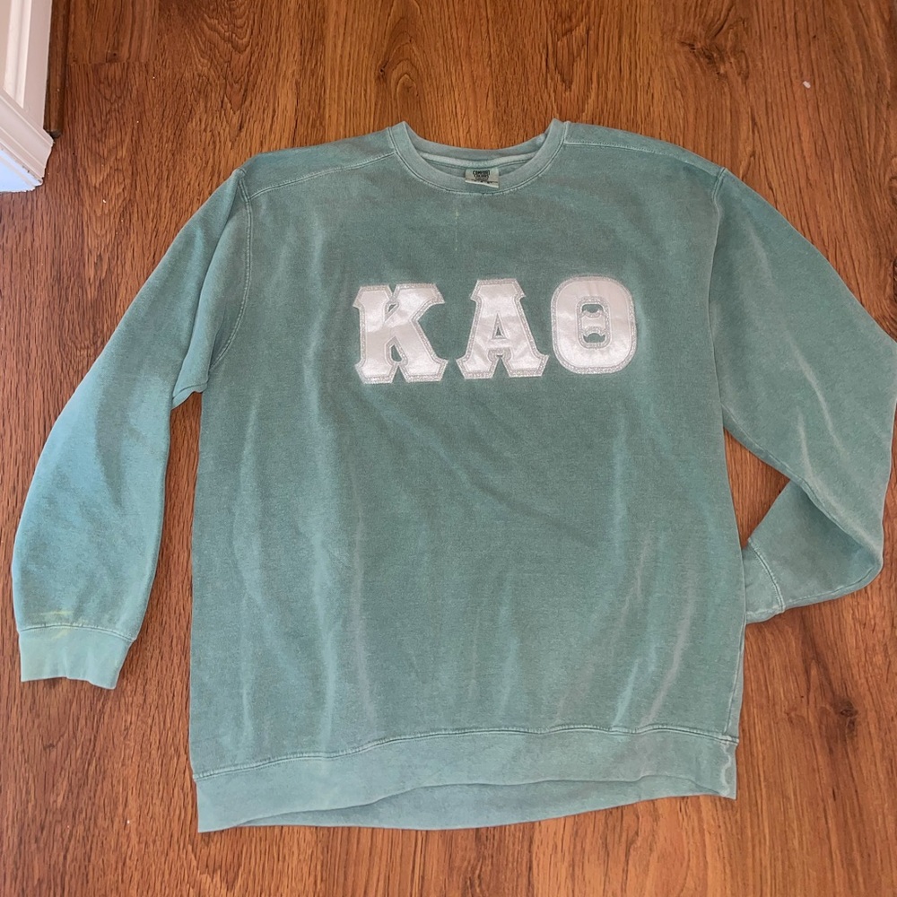 KAO Theta Sorority Comfort Colors Green Sweatshirt